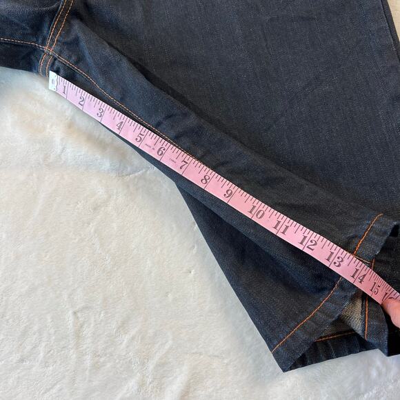 Ed Hardy Love Kills Slowly Embroidered Skull Jean Shorts men’s size 36 Y2K - Picture 6 of 10